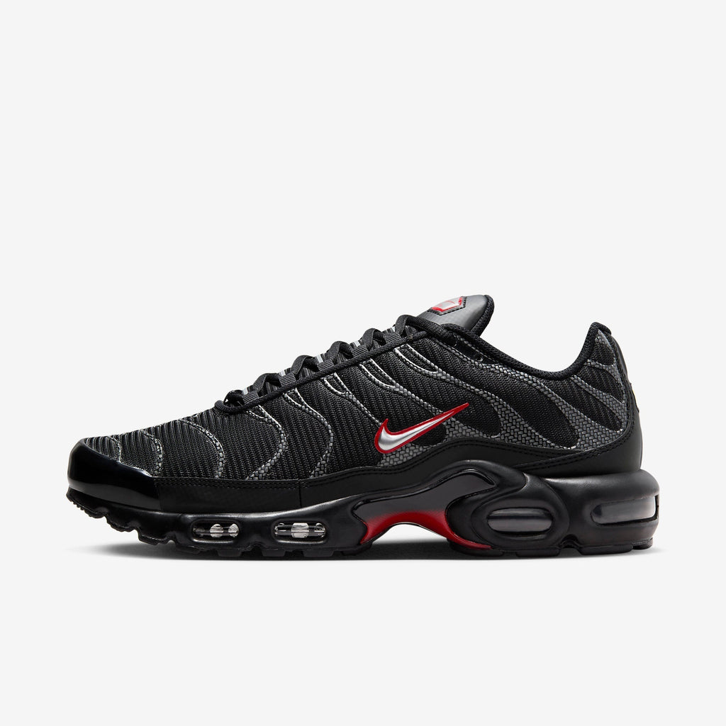 Nike Air Max Plus Black University Red Metallic Silver