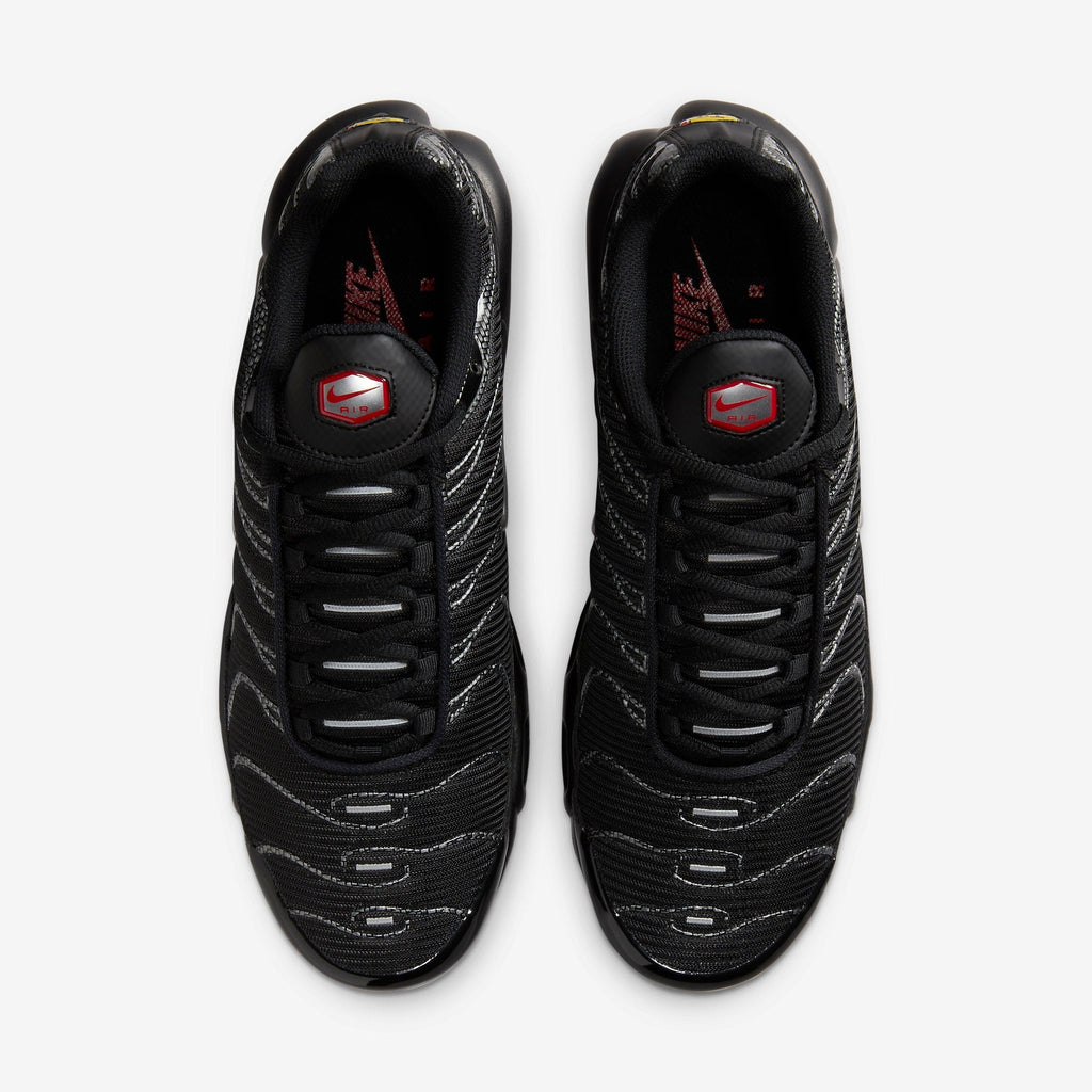 Nike Air Max Plus Black University Red Metallic Silver