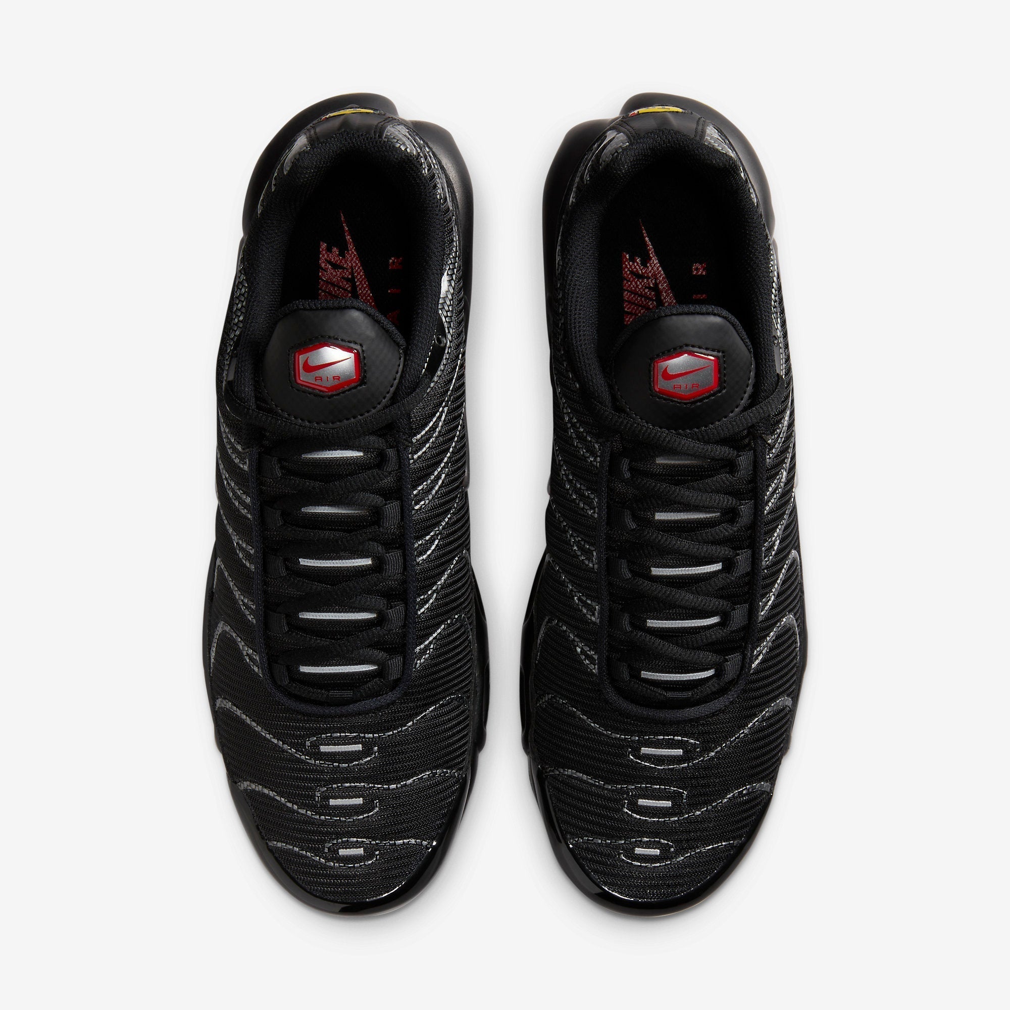 Nike Air Max Plus Black University Red Metallic Silver